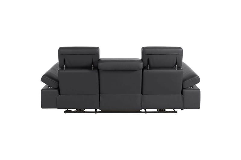 Sofa 3-seter Rayland Svart, PU, Elektrisk recliner - Svart, PU, Elektrisk recliner - Møbler - Sofaer - Sofa 3 seter