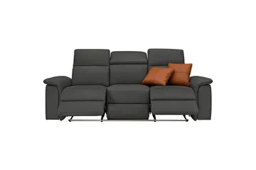 Sofa 3-seter Pareli Svart, PU, Elektrisk recliner - Svart, PU, Elektrisk recliner - Møbler - Sofaer - Sofa 3 seter