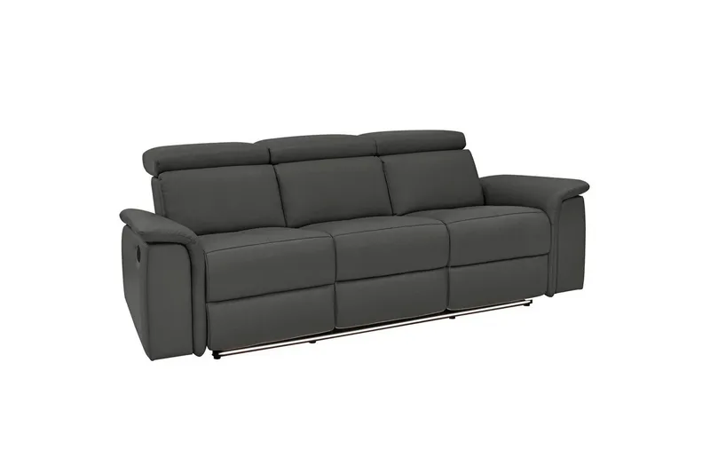 Sofa 3-seter Pareli Svart, PU, Elektrisk recliner - Svart, PU, Elektrisk recliner - Møbler - Sofaer - Sofa 3 seter