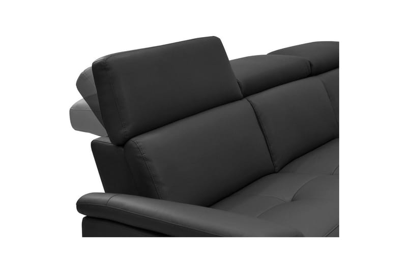 Sofa 3-seter Pareli Svart, Lær/PU, Manuell hvilestol - Svart, Lær/PU, Manuell hvilestol - Møbler - Sofaer - Sofa 3 seter