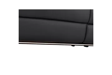 Sofa 3-seter Pareli Svart, Lær/PU, Manuell hvilestol - Svart, Lær/PU, Manuell hvilestol - Møbler - Sofaer - Sofa 3 seter