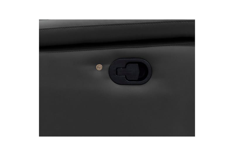 Sofa 3-seter Pareli Svart, Lær/PU, Manuell hvilestol - Svart, Lær/PU, Manuell hvilestol - Møbler - Sofaer - Sofa 3 seter