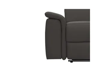 Sofa 3-seter Pareli Brun, PU, Manuell hvilestol - Brun, PU, Manuell hvilestol - Møbler - Sofaer - Sofa 3 seter