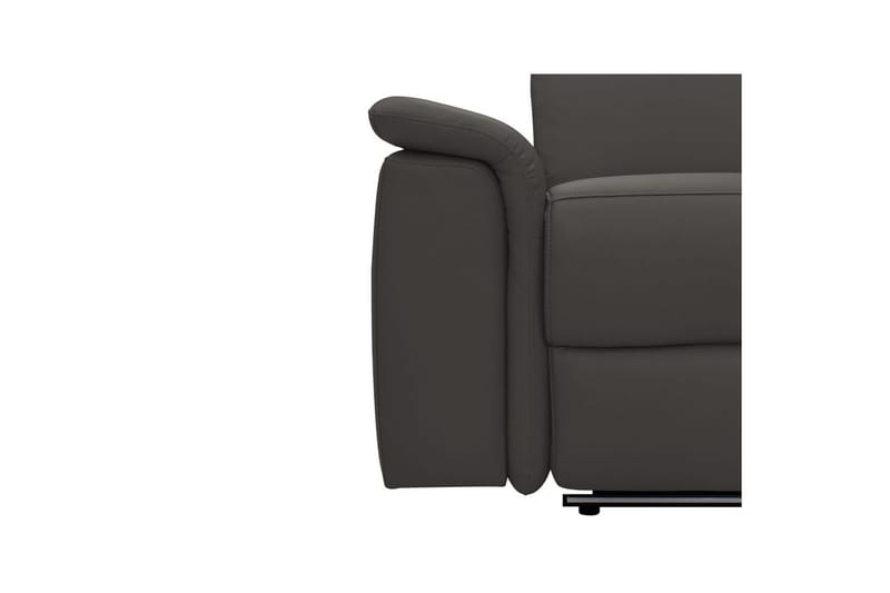 Sofa 3-seter Pareli Brun, PU, Manuell hvilestol - Brun, PU, Manuell hvilestol - Møbler - Sofaer - Sofa 3 seter