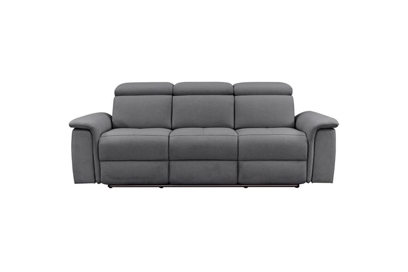 Sofa 3-seter Pareli Grå, Sunday Stoff, Elektrisk recliner - Grå, Sunday Stoff, Elektrisk recliner - Møbler - Sofaer - Sofa 3 seter