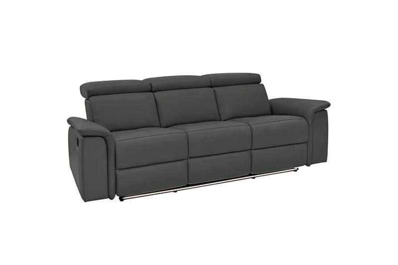 Sofa 3-seter Pareli Svart, PU, Elektrisk recliner - Svart, PU, Elektrisk recliner - Møbler - Sofaer - Reclinersofaer