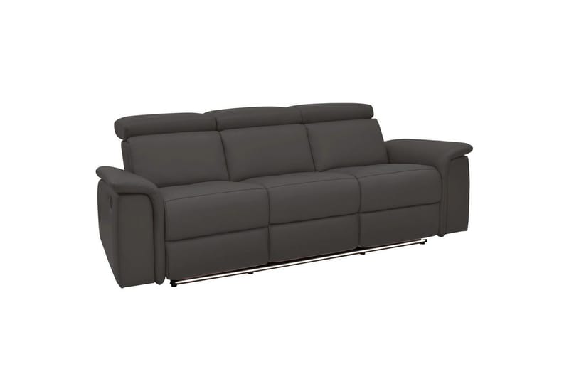Sofa 3-seter Pareli Brun, PU, Manuell hvilestol - Brun, PU, Manuell hvilestol - Møbler - Sofaer - Reclinersofaer