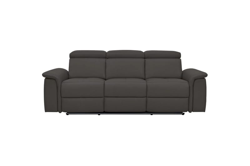 Sofa 3-seter Pareli Brun, PU, Manuell hvilestol - Brun, PU, Manuell hvilestol - Møbler - Sofaer - Reclinersofaer