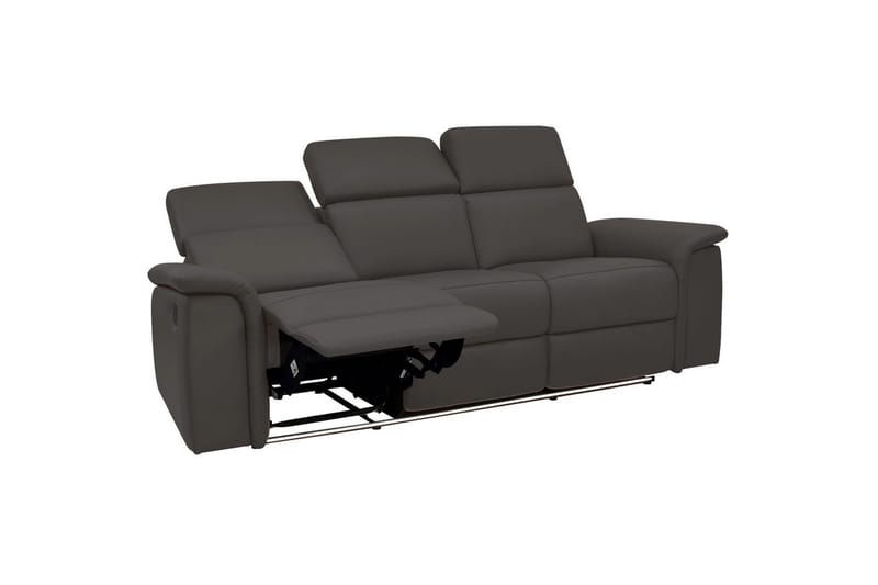 Sofa 3-seter Pareli Brun, PU, Manuell hvilestol - Brun, PU, Manuell hvilestol - Møbler - Sofaer - Reclinersofaer