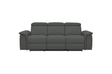 Sofa 3-seter Pareli Grå, PU, Elektrisk recliner - Grå, PU, Elektrisk recliner - Møbler - Sofaer - Sofa 3 seter