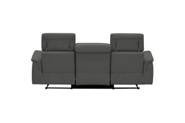 Sofa 3-seter Pareli Grå, PU, Elektrisk recliner - Grå, PU, Elektrisk recliner - Møbler - Sofaer - Sofa 3 seter