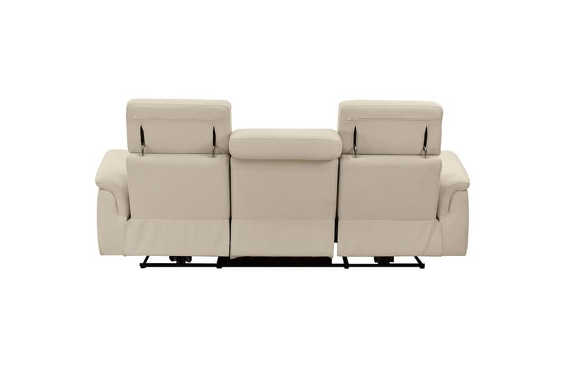 Sofa 3-seter Pareli Hvit, Sunday Stoff, Elektrisk recliner - Hvit, Sunday Stoff, Elektrisk recliner - Møbler - Sofaer - Reclinersofaer