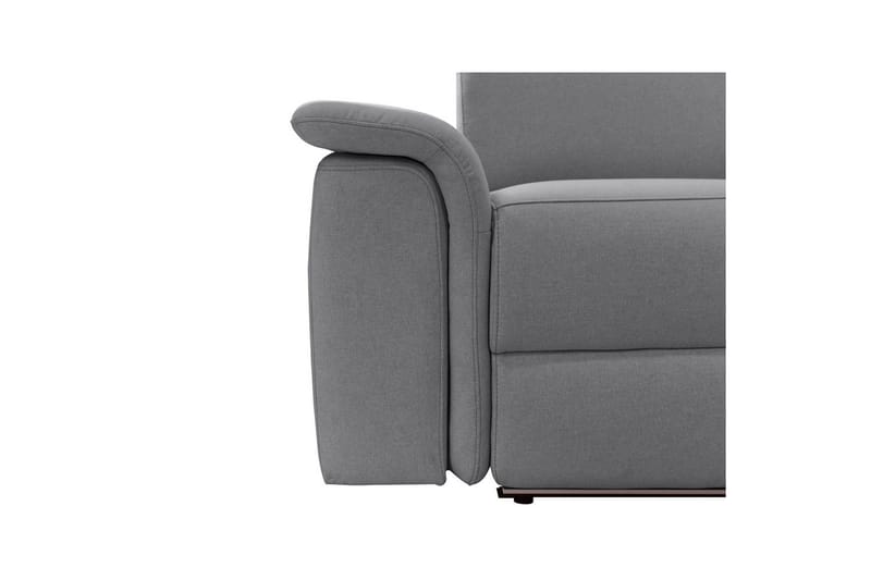 Sofa 3-seter Pareli Grå, Sunday Stoff, Elektrisk recliner - Grå, Sunday Stoff, Elektrisk recliner - Møbler - Sofaer - Reclinersofaer