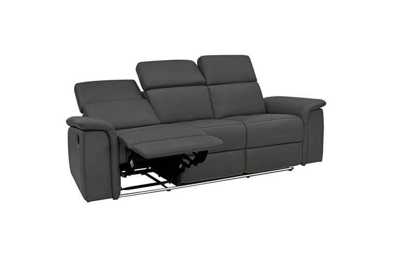 Sofa 3-seter Pareli Svart, PU, Elektrisk recliner - Svart, PU, Elektrisk recliner - Møbler - Sofaer - Sofa 3 seter
