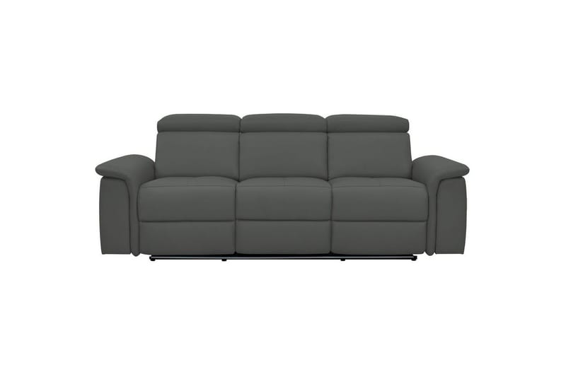 Sofa 3-seter Pareli Grå, PU, Elektrisk recliner - Grå, PU, Elektrisk recliner - Møbler - Sofaer - Sofa 3 seter