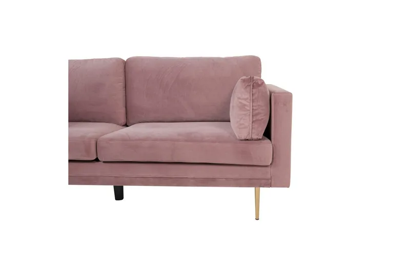 Sofa 3-seters Boom Rosa - Rosa - Møbler - Sofaer - Fløyel sofaer