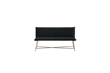 Sofa 3-seters Petra Kobber / Svart Fløyel - Møbler - Sofaer - Sofa 3 seter