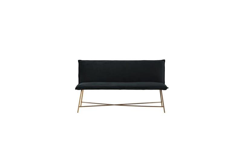 Sofa 3-seters Petra Kobber / Svart Fløyel - Møbler - Sofaer - Sofa 3 seter