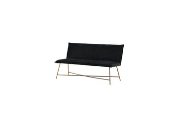 Sofa 3-seters Petra Kobber / Svart Fløyel - Møbler - Sofaer - Sofa 3 seter
