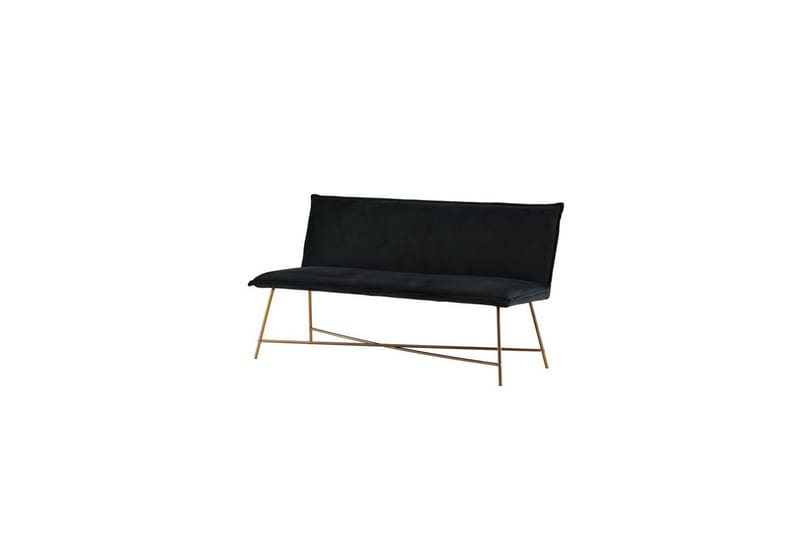 Sofa 3-seters Petra Kobber / Svart Fløyel - Møbler - Sofaer - Sofa 3 seter