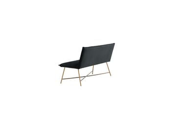 Sofa 3-seters Petra Kobber / Svart Fløyel - Møbler - Sofaer - Sofa 3 seter