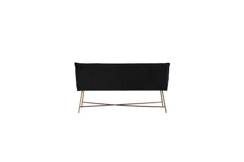 Sofa 3-seters Petra Kobber / Svart Fløyel - Møbler - Sofaer - Sofa 3 seter