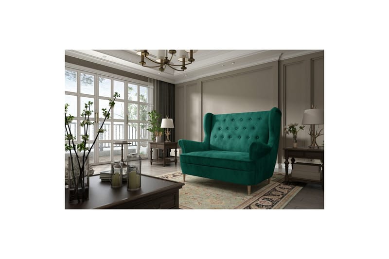 Sofa Eltap Aros 150x103x90 cm - Monolith 37, Grønn - Møbler - Sofaer - Fløyel sofaer