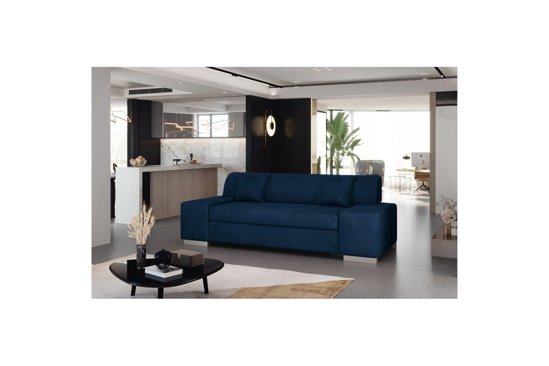 Sofa Eltap Porto - Monolith 77, Blå, 3210x92x73 cm