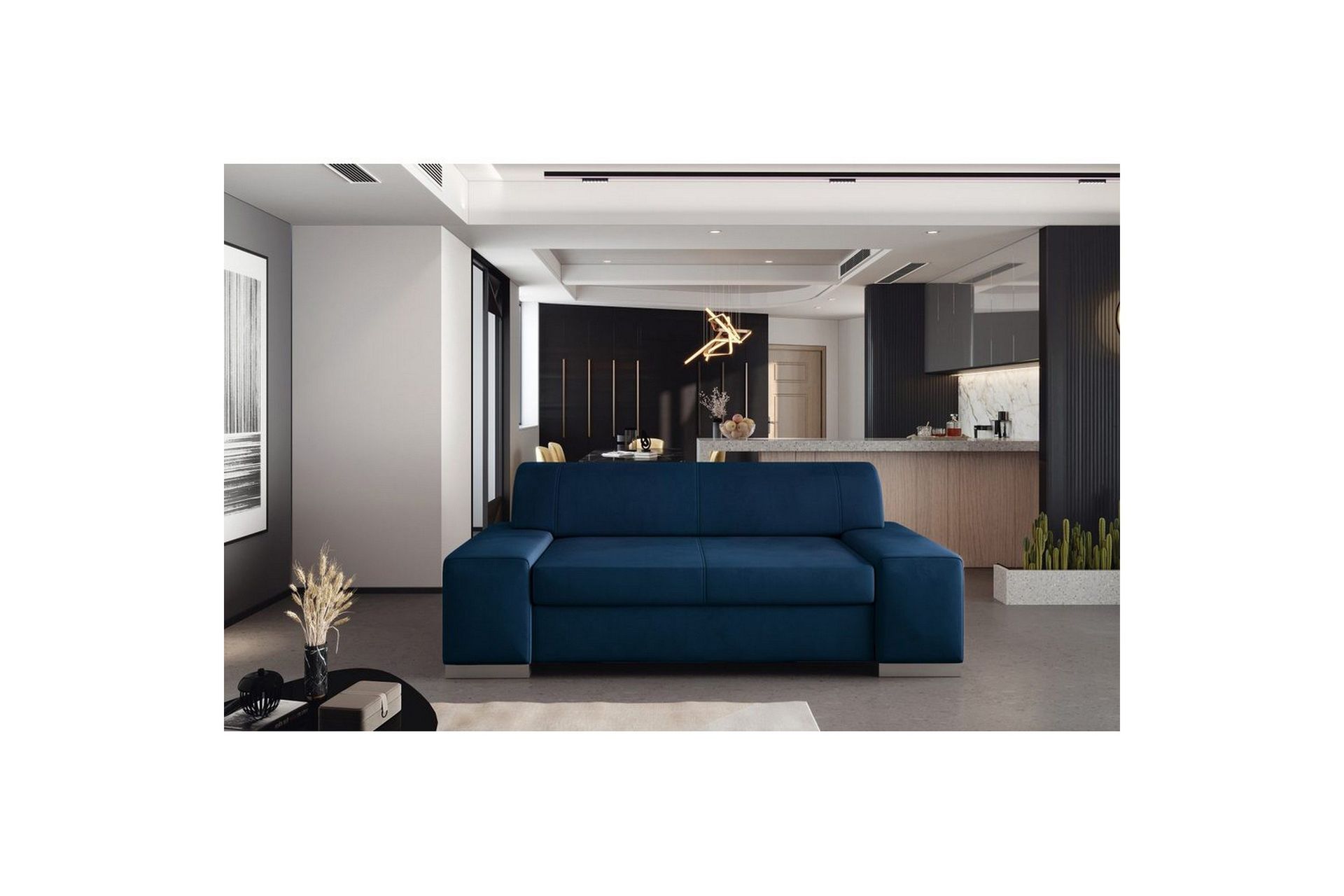 Sofa Eltap Porto - Monolith 77, Blå, 2190x62x73 cm