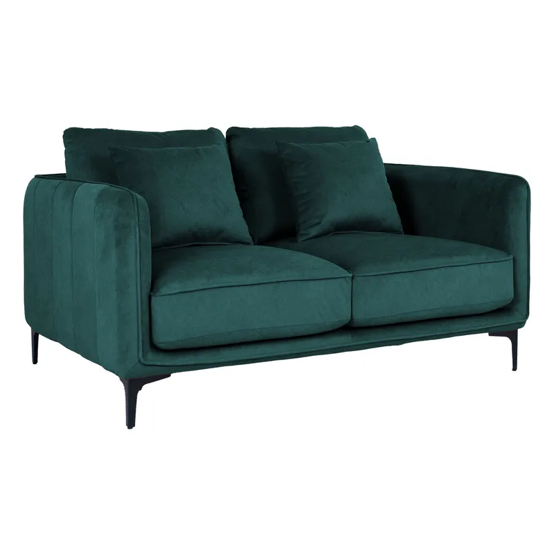 Sofa HOME4YOU Bianka 2-seter Grønn - grønn - Møbler - Sofaer - Fløyel sofaer
