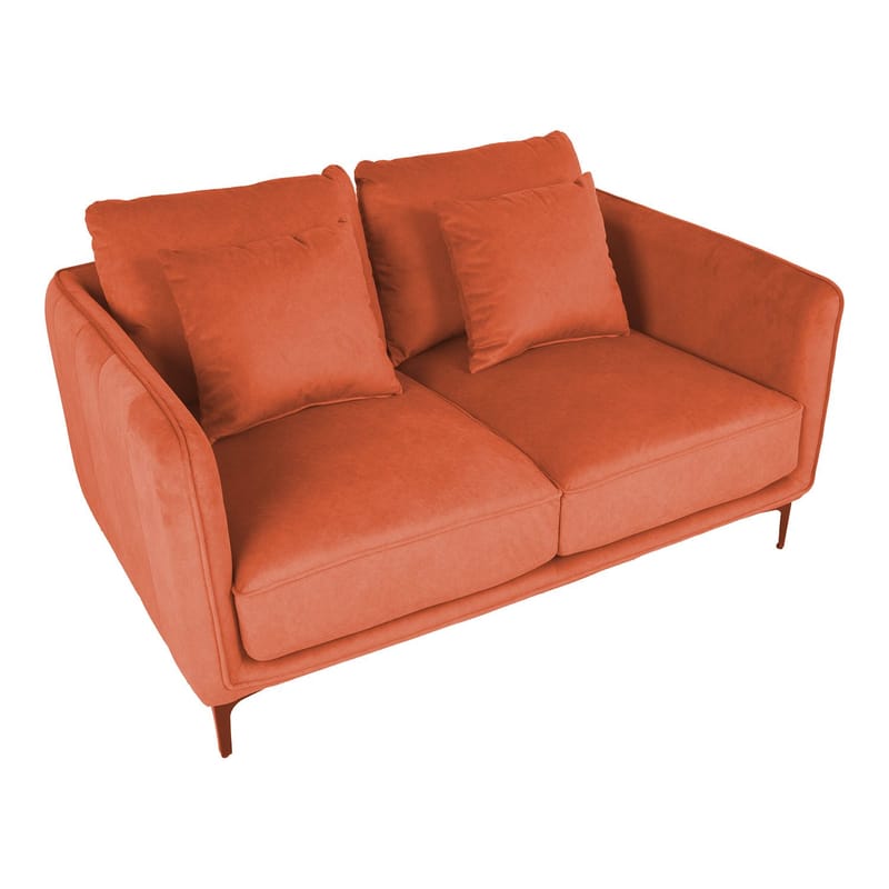 Sofa HOME4YOU Bianka 2-seter Oransje - oransje - Møbler - Sofaer - Fløyel sofaer