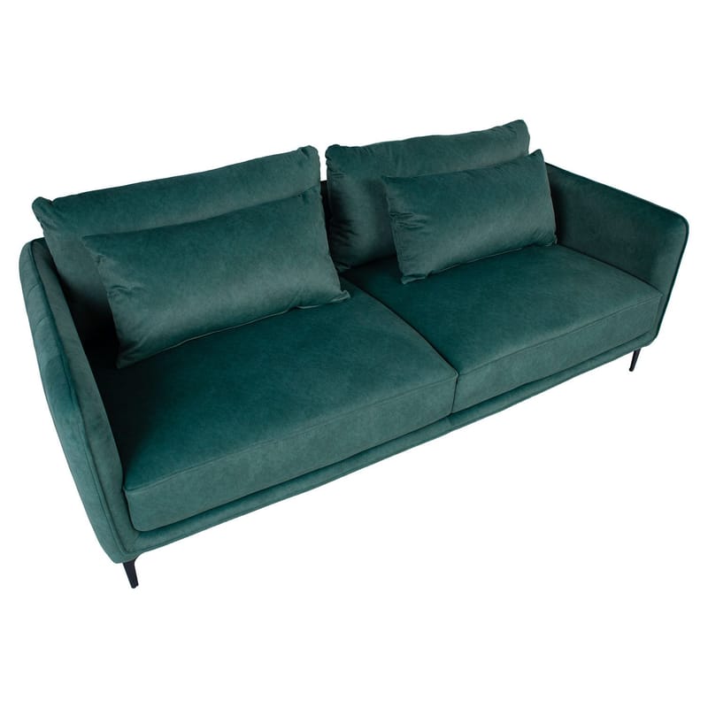 Sofa HOME4YOU Bianka 3-seter Grønn - grønn - Møbler - Sofaer - Fløyel sofaer