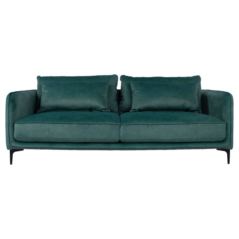 Sofa HOME4YOU Bianka 3-seter Grønn - grønn - Møbler - Sofaer - Fløyel sofaer