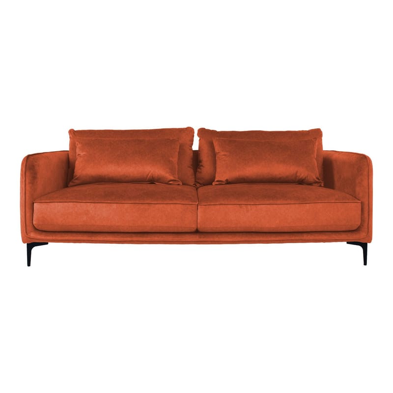 Sofa HOME4YOU Bianka 3-seter Oransje - oransje - Møbler - Sofaer - Fløyel sofaer