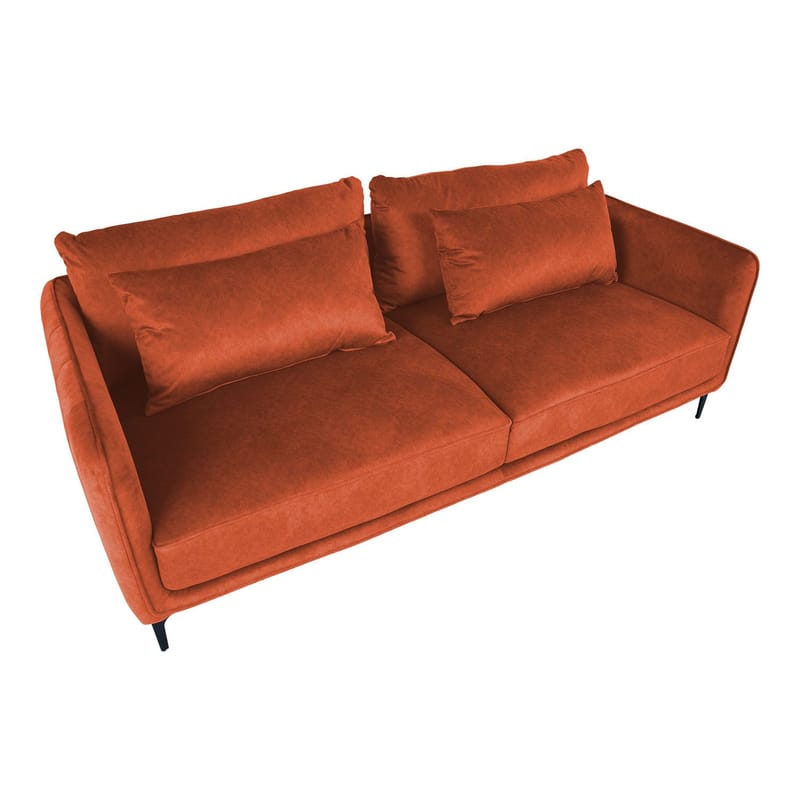 Sofa HOME4YOU Bianka 3-seter Oransje - oransje - Møbler - Sofaer - Fløyel sofaer