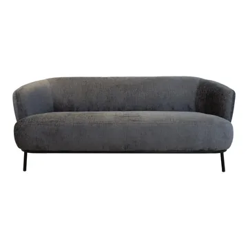 Sofa HOME4YOU Gemala 2,5-seter Mørk grå - mørk grå - Møbler - Sofaer - Fløyel sofaer