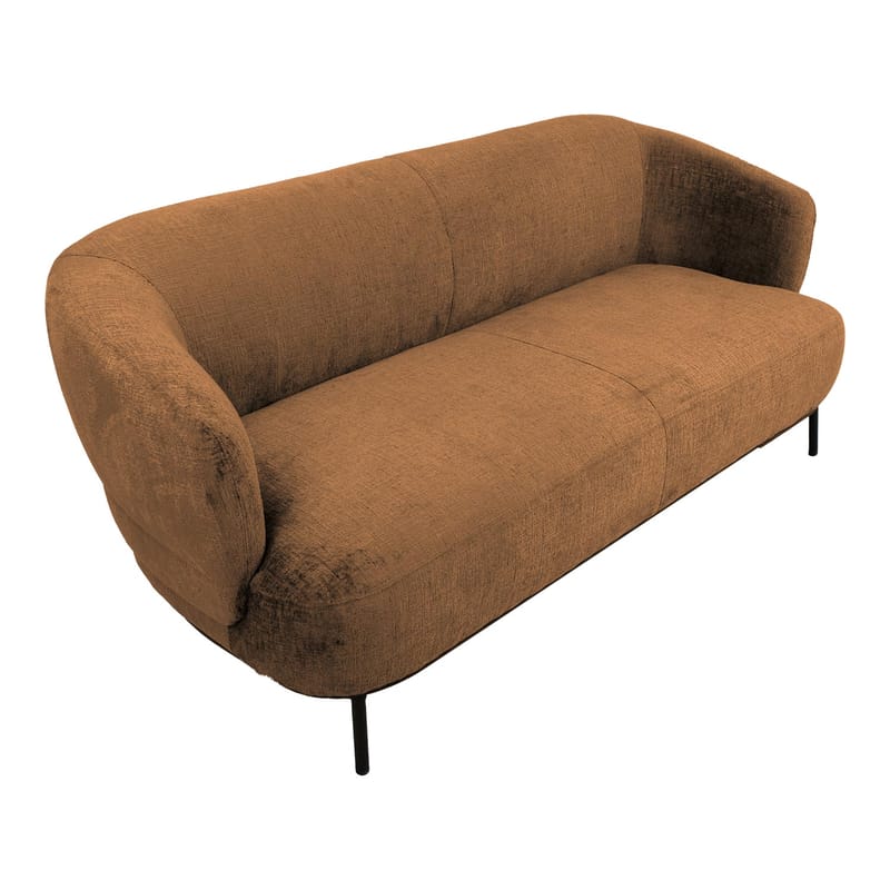Sofa HOME4YOU Gemala 2,5-seter Oransje - oransje - Møbler - Sofaer - Fløyel sofaer