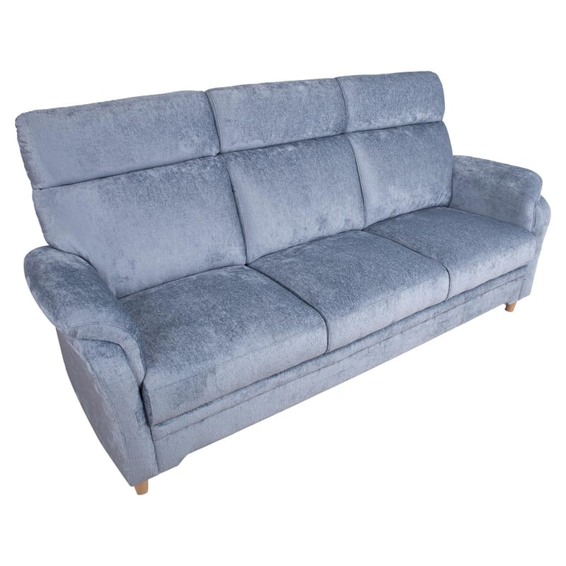 Sofa HOME4YOU Ingrid 3-seter Gråblå - gråblå - Møbler - Sofaer - Fløyel sofaer
