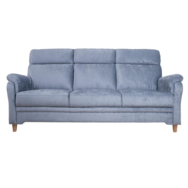 Sofa HOME4YOU Ingrid 3-seter Gråblå - gråblå - Møbler - Sofaer - Fløyel sofaer
