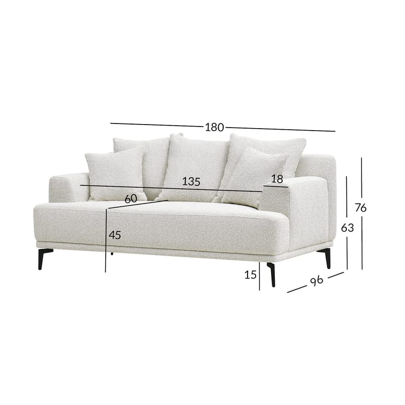 Sofa HOME4YOU Magnolia 2-seter lys beige - lys beige - Møbler - Sofaer - 2 seter sofa