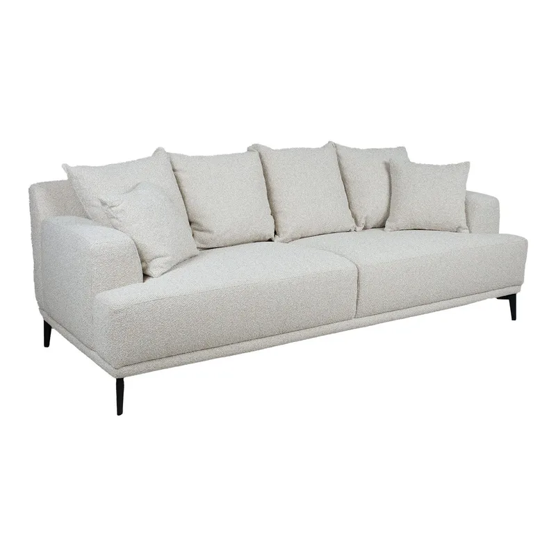 Sofa HOME4YOU Magnolia 3-seter lys beige, lys beige