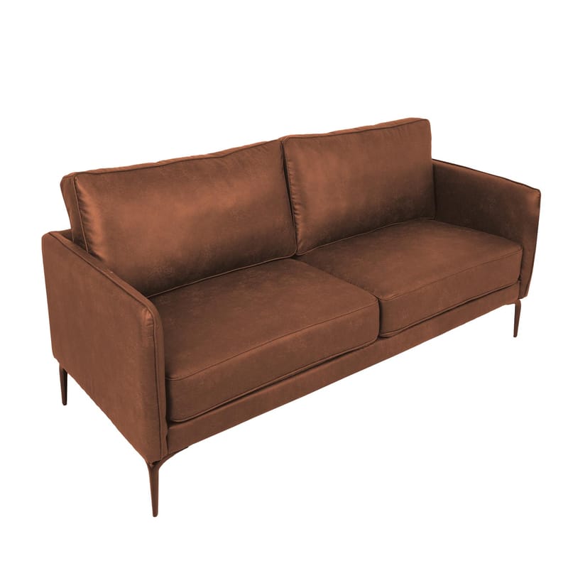 Sofa HOME4YOU Sofia 2-seter Brun - brun - Møbler - Sofaer - Skinnsofaer