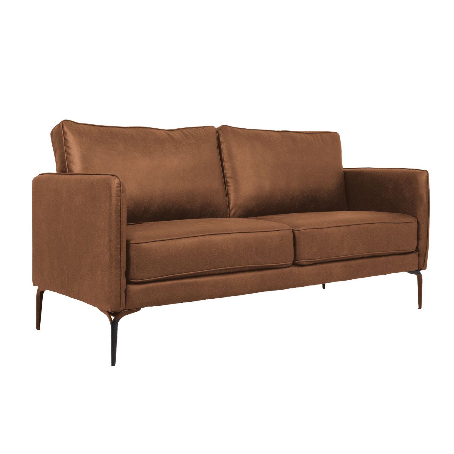 Sofa HOME4YOU Sofia 2-seter Brun - brun