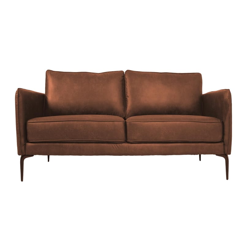 Sofa HOME4YOU Sofia 2-seter Brun - brun - Møbler - Sofaer - Skinnsofaer
