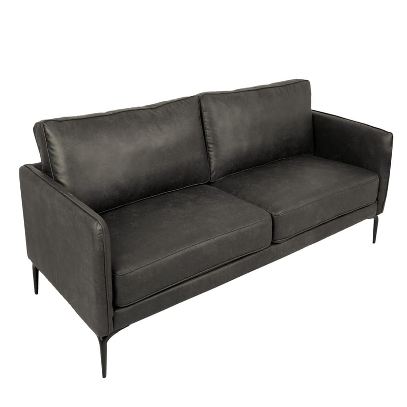Sofa HOME4YOU Sofia 2-seter Mørk oliven - mørk oliven - Møbler - Sofaer - Skinnsofaer