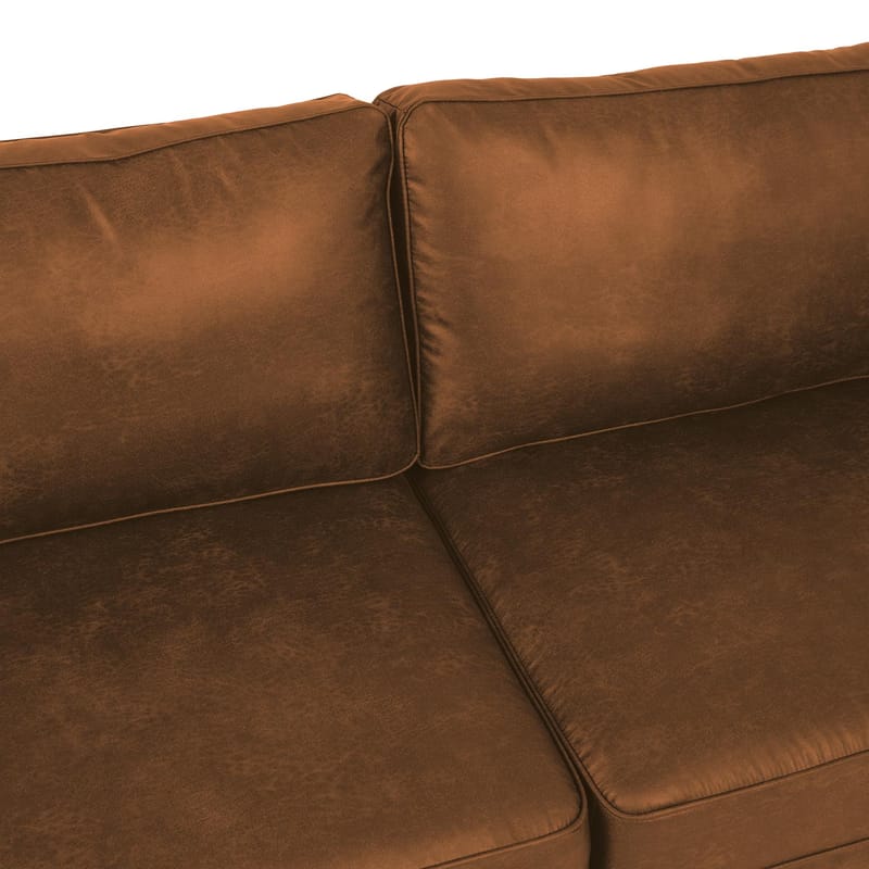Sofa HOME4YOU Sofia 3-seter Brun - Brun - Møbler - Sofaer - Skinnsofaer