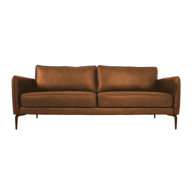 Sofa HOME4YOU Sofia 3-seter Brun - Brun - Møbler - Sofaer - Skinnsofaer