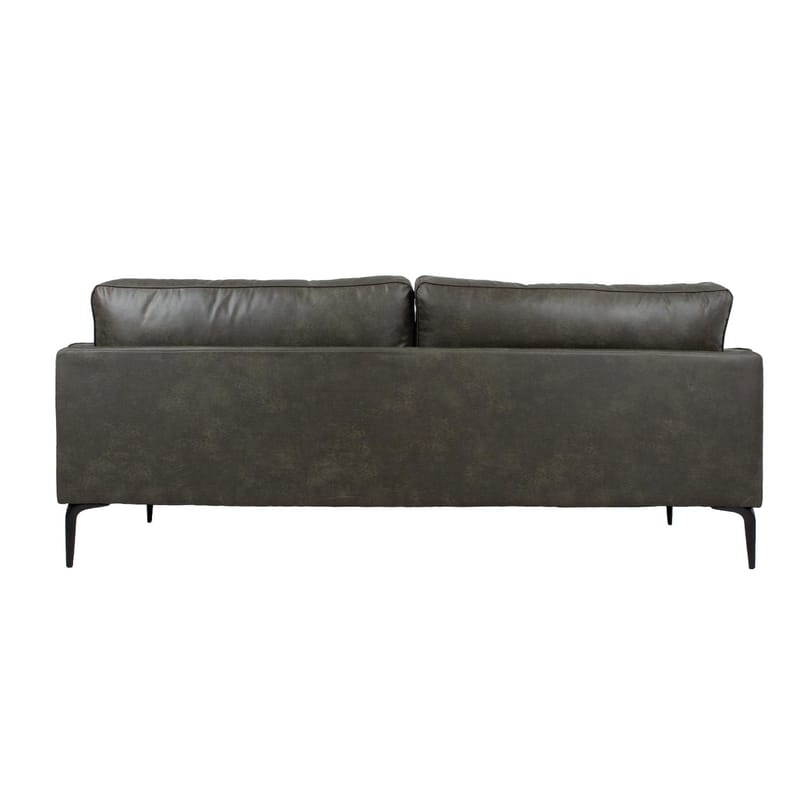 Sofa HOME4YOU Sofia 3-seter Mørk oliven - Mørk oliven - Møbler - Sofaer - Skinnsofaer