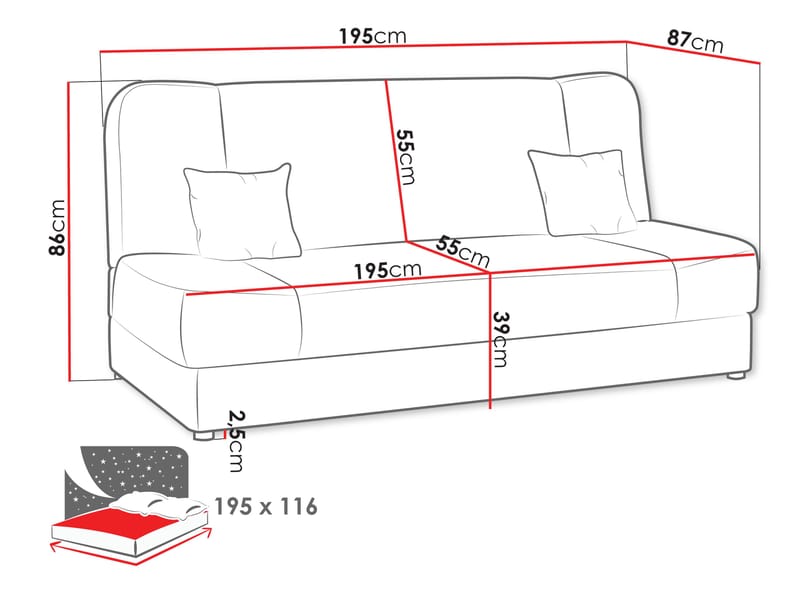 sofa Jonas Poso 06 - Møbler - Sofaer - Sovesofaer