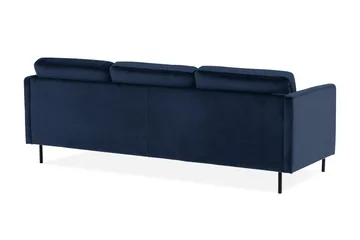 Teodin Fløyelssofa 2-seters med Divan Høyre - Blå - Møbler - Sofaer - Sofa med sjeselong - 2 seters sofa med divan